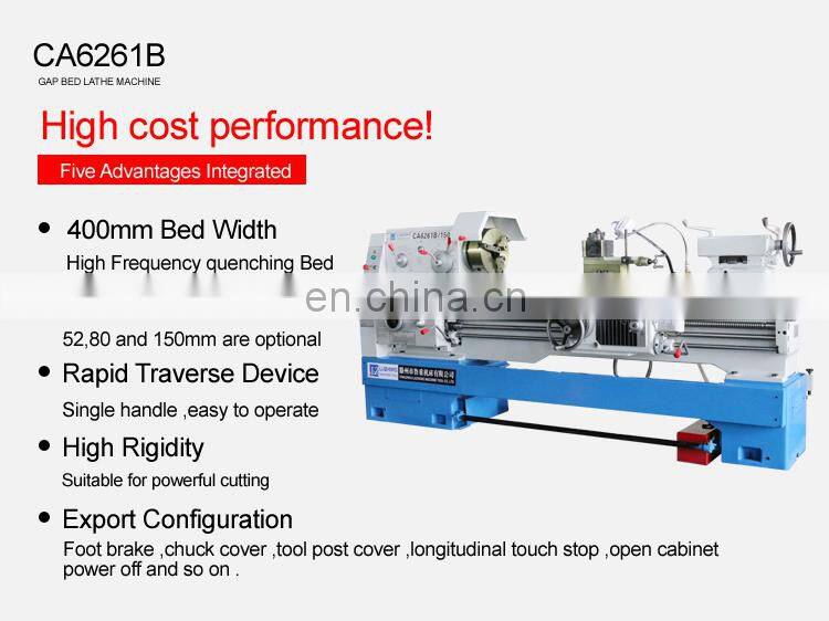 Gap Bed Lathe Machine CA6140CA6150CA6250CA6161CA6261CA6266Lathe Turning