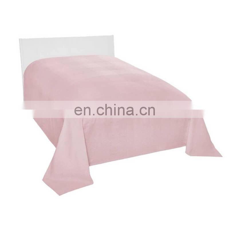 i@home Lightweight textured pattern plain 100% cotton coverlet bedspread
