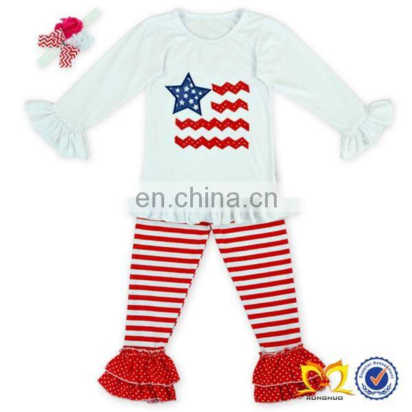 USA Star 4th of July Outfit Children Patriotic Clothing 2019 Summer Boys Boutique Clothing