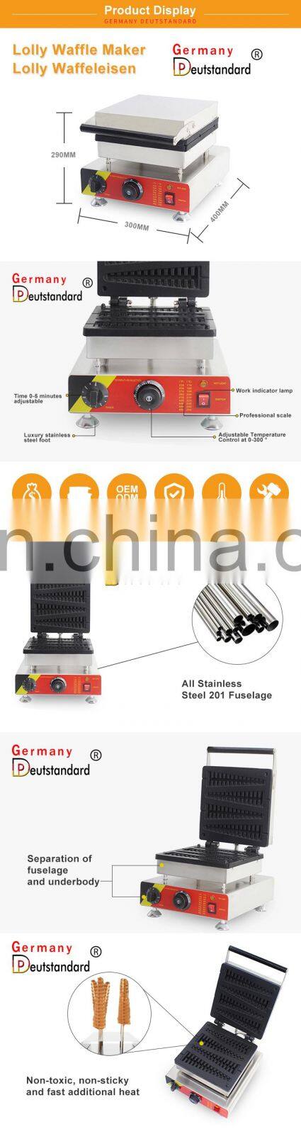 Electric waffle stick lolly waffle cone maker and baker egg waffle making machine