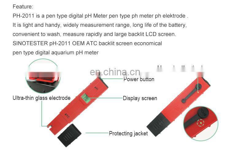 Pocket type Liquid medidor de ph do solo