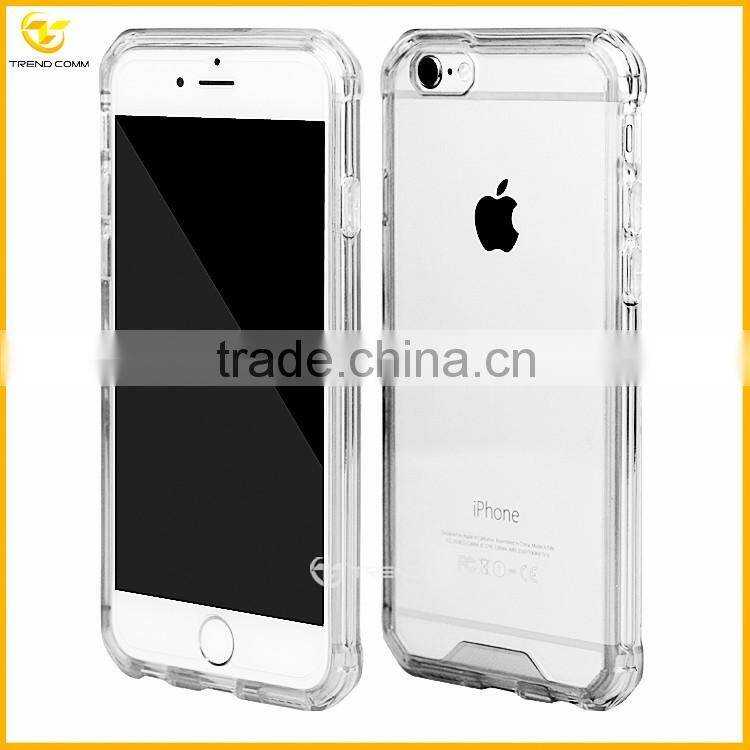 Crystal hard back clear shockproof phone case for iphone 6 6s