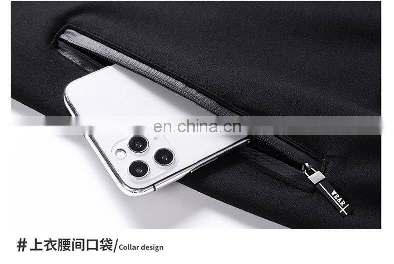 Wholesale customized men's casual spring and autumn stand-up collar baseball uniform fashion sports men's running two-piece suit