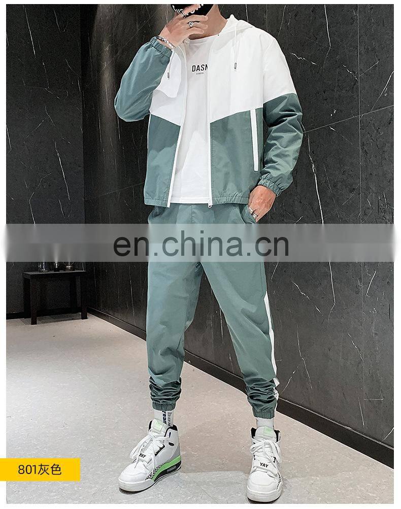 Wholesale 2-pieces men's plus size big and tall sports and leisure sports sets jogging suit custom men's suit