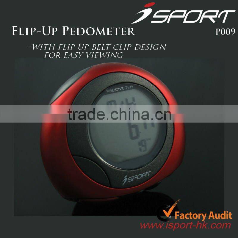 Novelty Flip up design FM radio pedometers