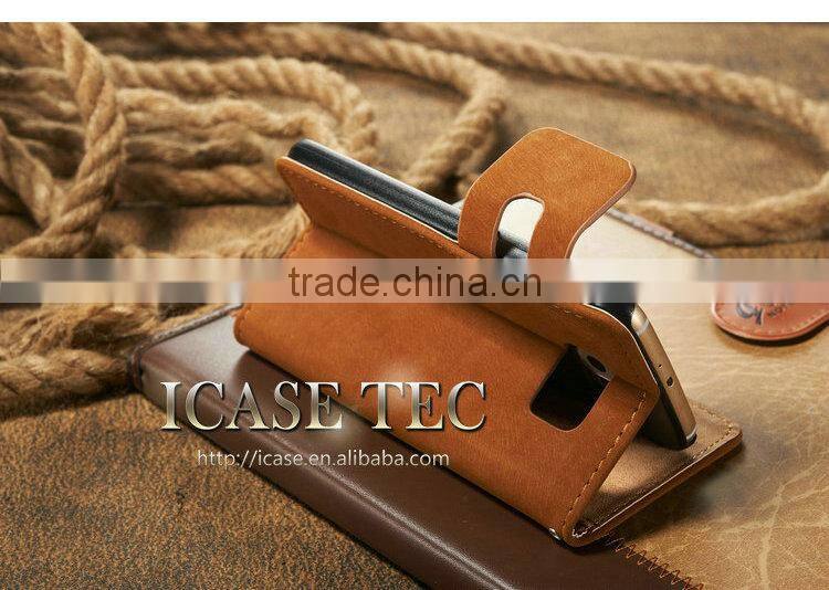 2015 Wholesale New product for samsung galaxy s6 case ,retro style wallet case for galaxy s6,for samsung galaxy s6 flip case
