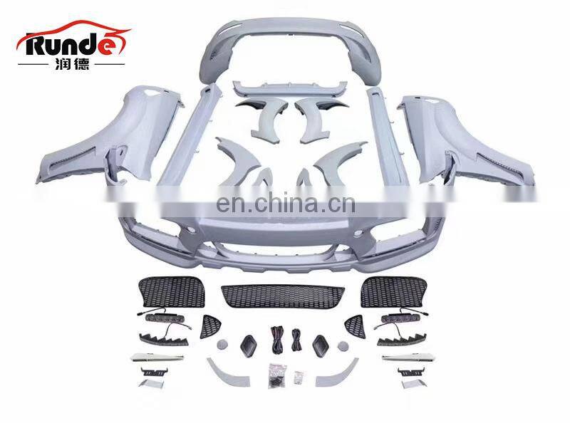 RD Excellent Quality PP Material HM Style Auto Wide Body Kit With 4 output central Exhaust For BMW X6 X6M E71 body kit