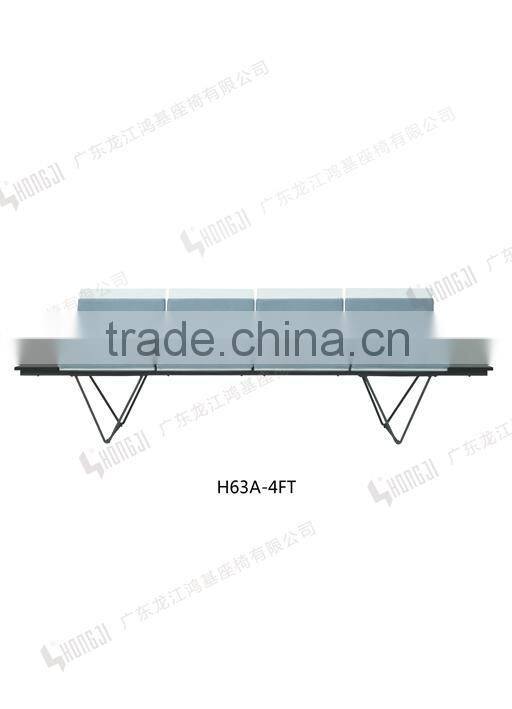 Wooden hotesale hall waiting chair with cushion for airport station H63A-4T-E