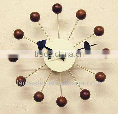 fashion beautiful George walnut Ball Clock