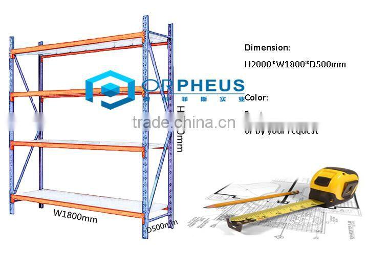 Henan manufacture of supermarket heavy duty shelfs 4 layer metal storage racks