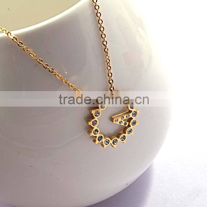 Christmas Accessories Jewelry Rhinestone Tassel Necklace Gold