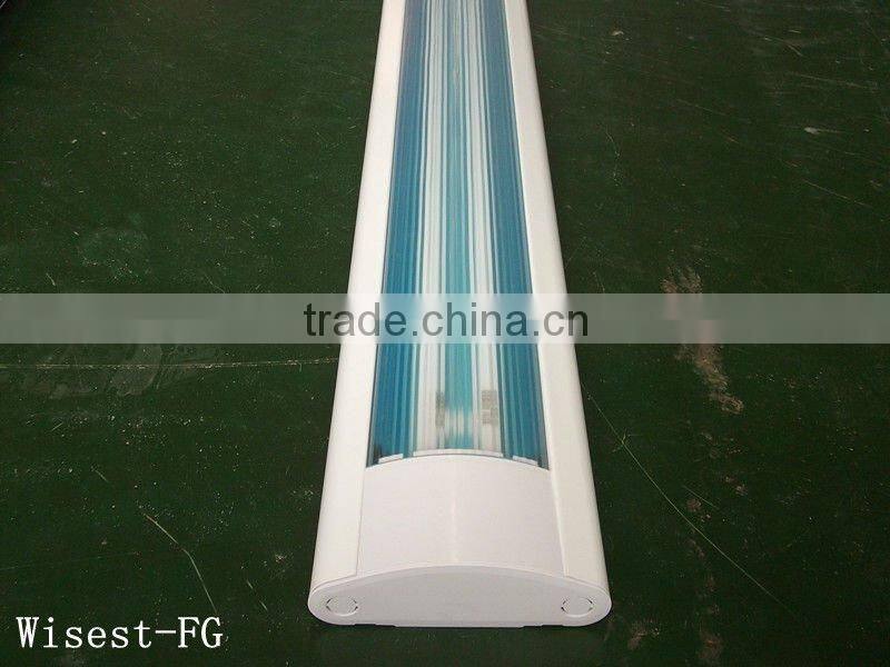 t5/t8 double tube fluorescent light fixture 2x36w with pc cover