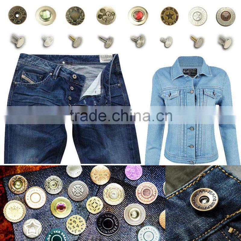 Wholesale promotional plating finishing jeans button machine