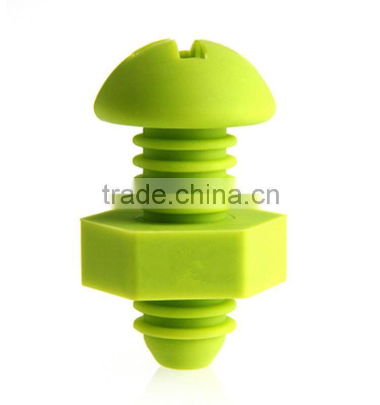 custom design silicone rubber wine bottle stopper