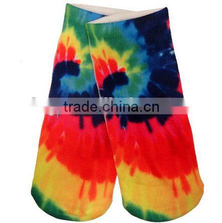 Kids Tie Dye Photo Print Ankle Socks