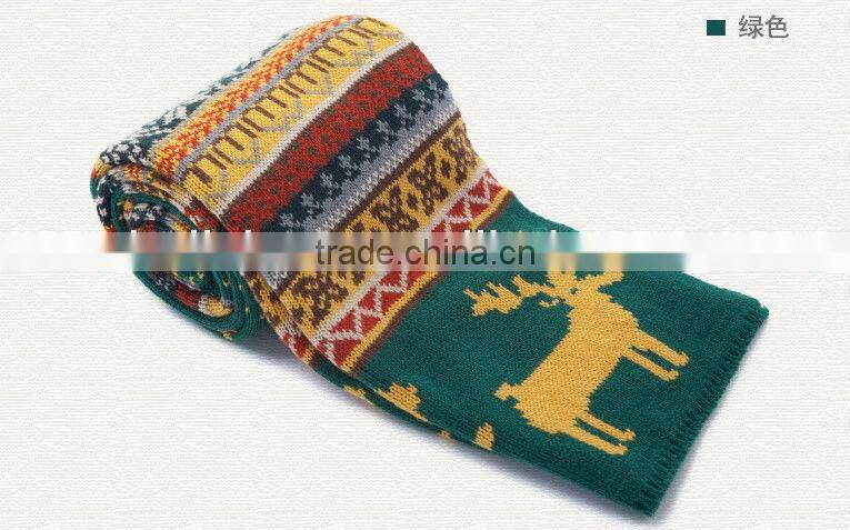 Fashion Knitted Dear Women Winter Scarf