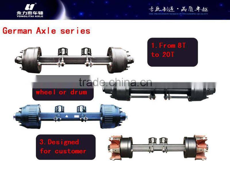 type trailer axle and boogie