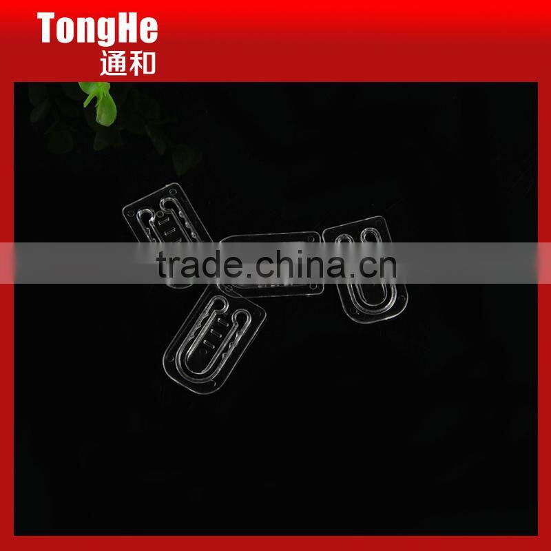 33mm Transparent Square Shape Plastic Shirt Clips