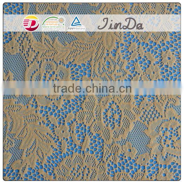 Durable popular brown lace fabric for women dressing