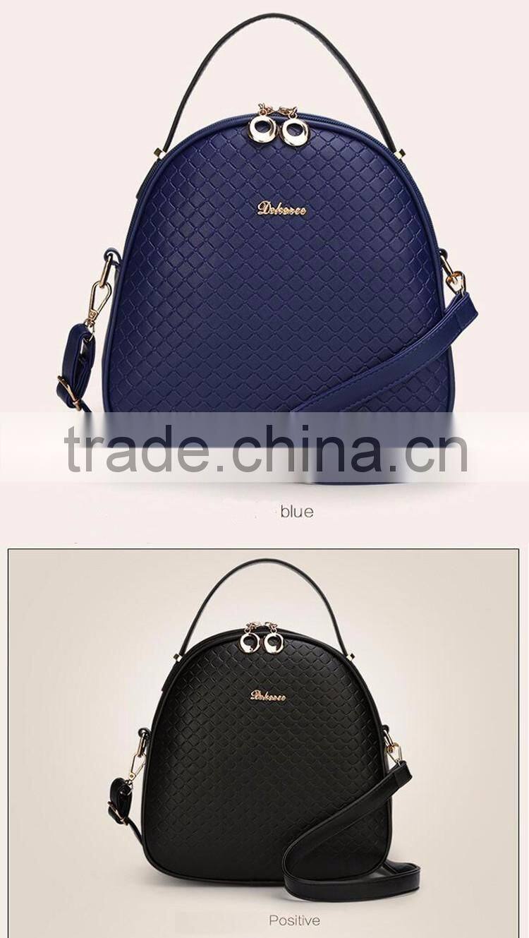 chain pattern fashion handbag new leisure girls PU shoulder backpack bag