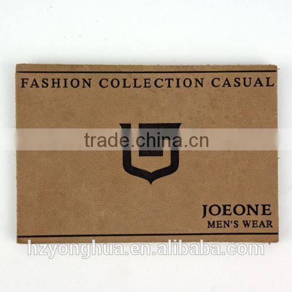 Custom Leather Jeans label/ Printing Leather label/Embossed label
