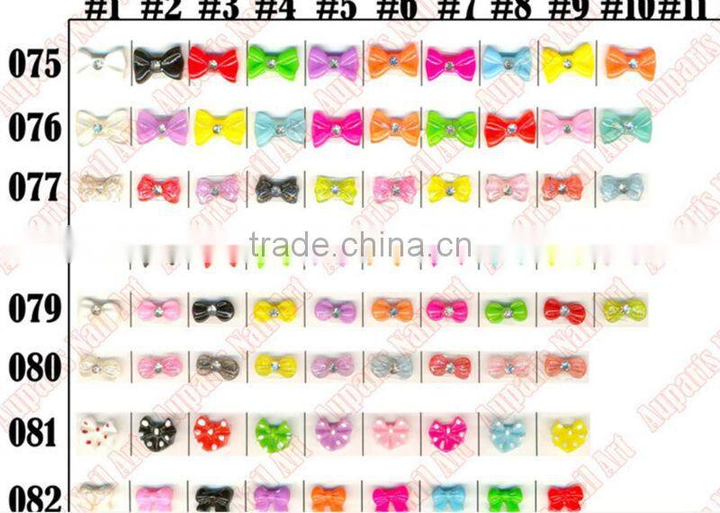 Nail Art 3D 10pcs/bag Mix Print Bow Decoration For Nails! DIY Hot, 120 colors
