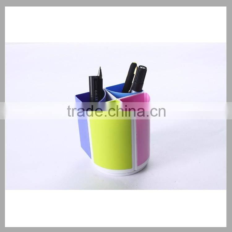 desktop storage decorative 4 hole plastic pen holder cheap pencil vase desktop pencil holders