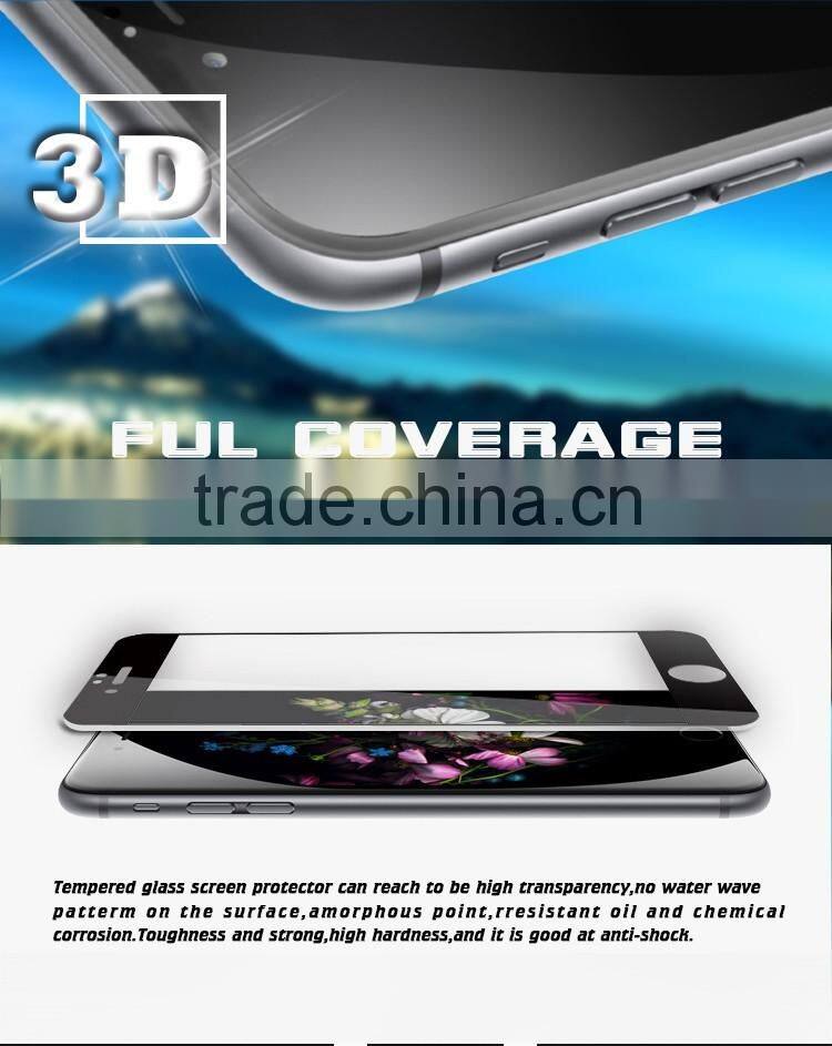 new premium full cover silicone edge 9H 0.33MM tempered glass screen protector for iphone 6