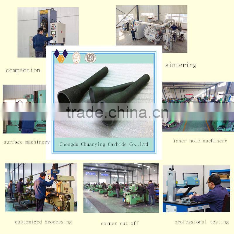 tungsten carbide nozzle sand blasting in cleaning eqiupment parts