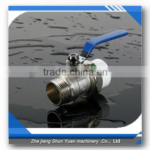factory PPR PB double union brass ball valve brass valve Copper ball valve for ppr pipe and hose