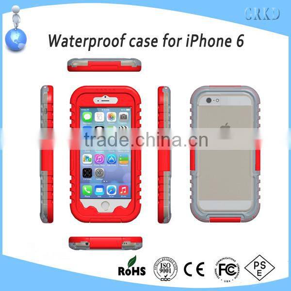 2014 hot selling waterproof cell phone case for iphone 6