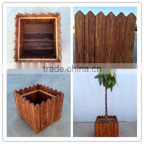 high quality big outdoor flower pots, wooden flower pots