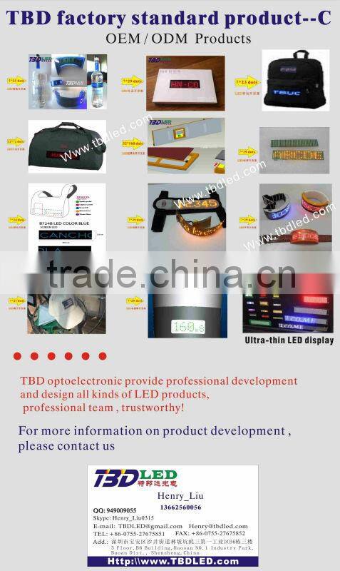 (Direct Manufacturer) LED name card Badge,SMD led displays,led mini board ,led running messge displays48x12 pixel