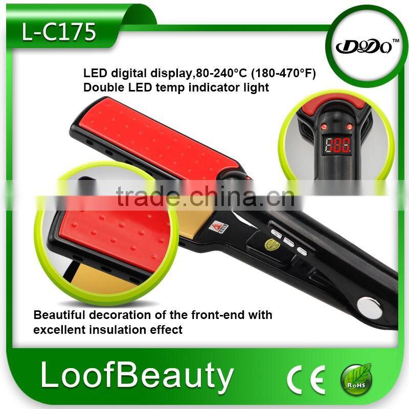 Titanium Ceramic Hair Straightening Flat Iron with private label