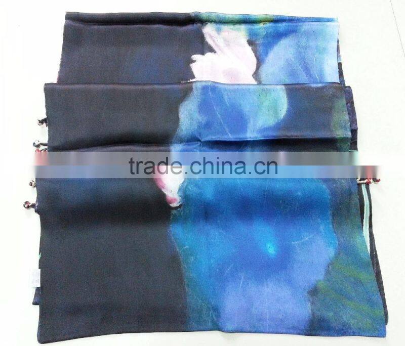 double-layer silk scarf