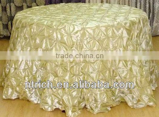 Cheap wedding pinwheel taffeta table cloth, table cover