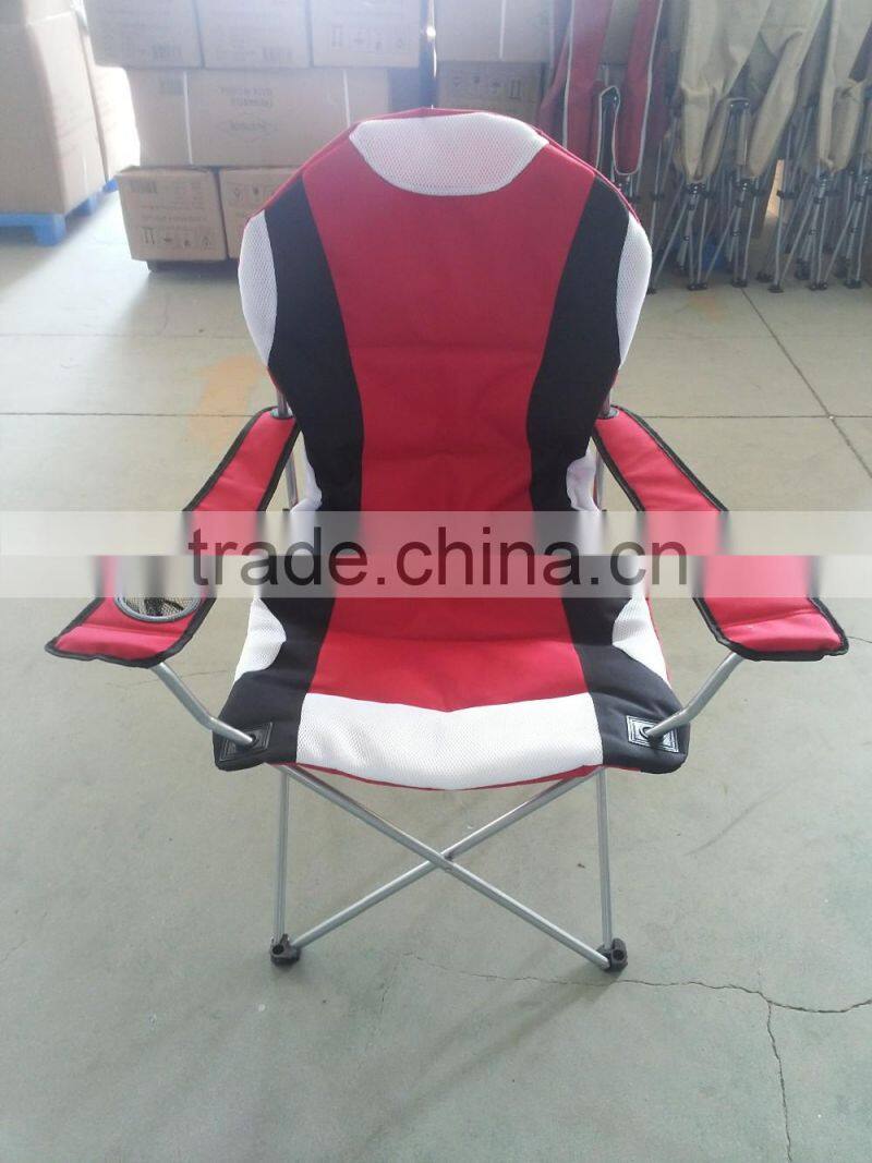 Comfortable double layers folding camping chair polyester cotton padded inside