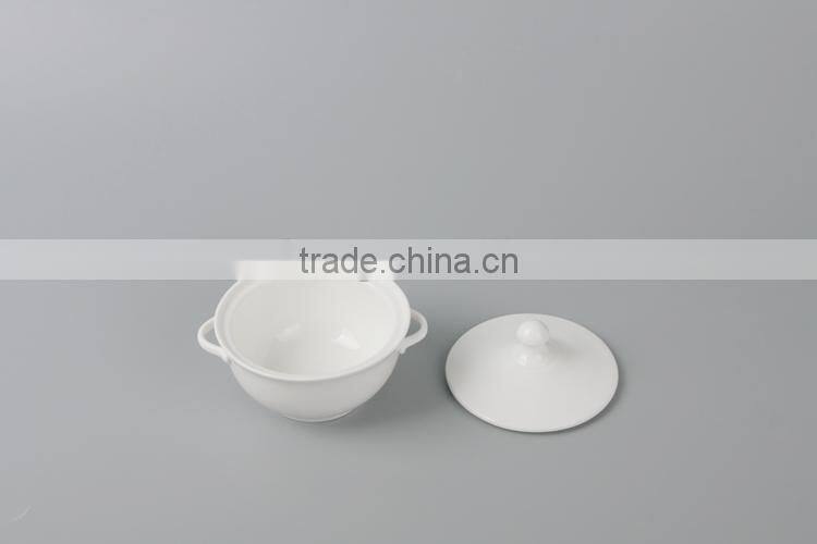 white chafing fine porcelain soup tureen for hotel