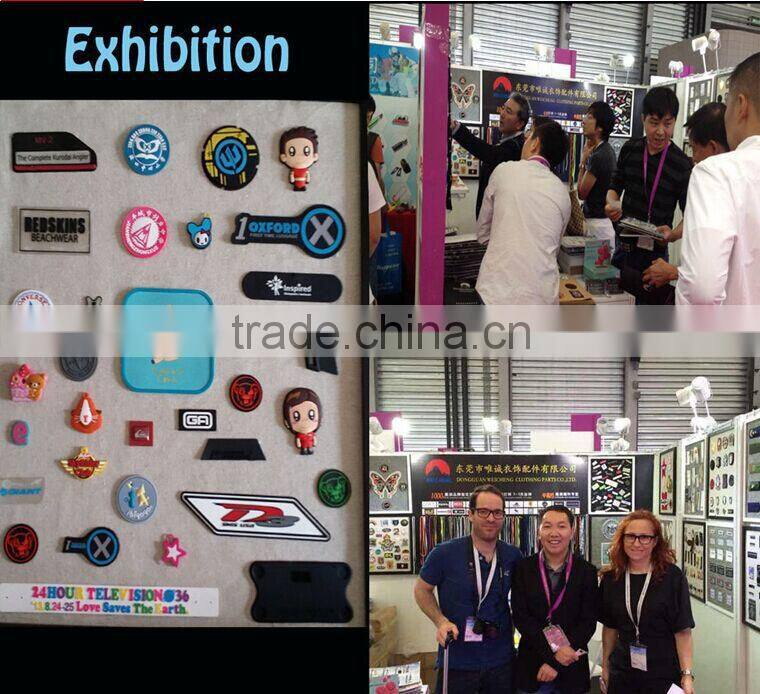 Hat/Grament logo Customer brand pvc silicone 3d patch soft custom rubber patches