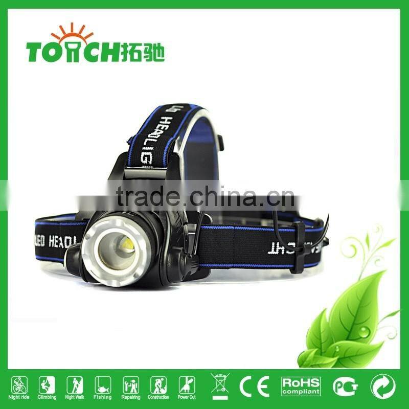 3 Modes Zoomable headlamp 2000 Lumens Headlight XM-L T6 LED Head Flashlight