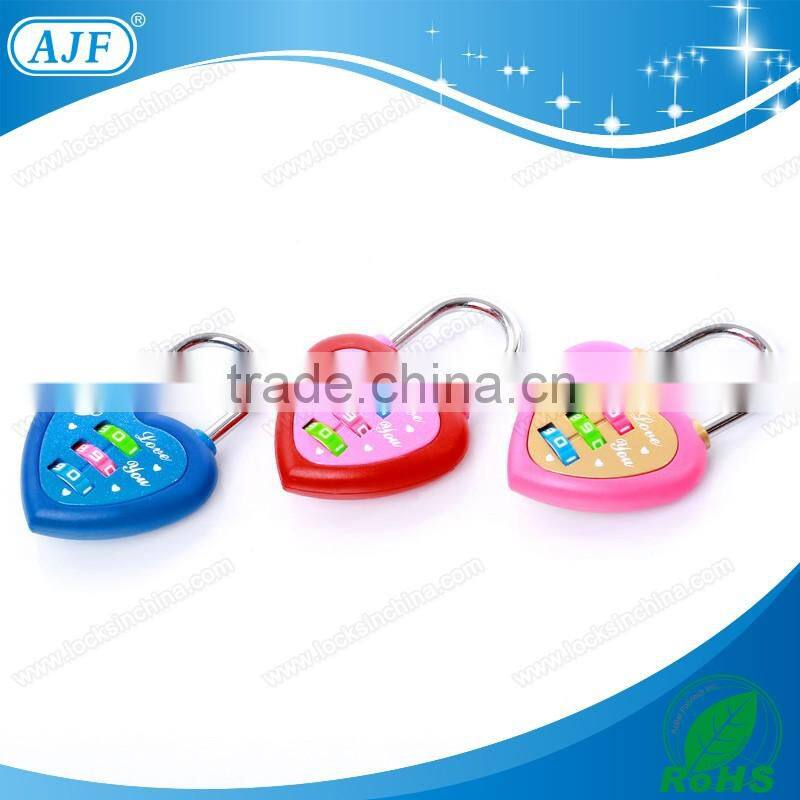 AJF new arrival fashion modeling 3 digits colorful butterfly shape newest unique padlock