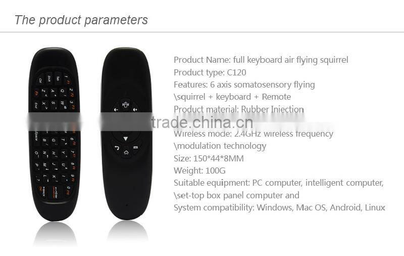 2016 Gleese 2.4G Mini Handheld Wireless Keyboard With Universal Remote Control For Android Smart TV