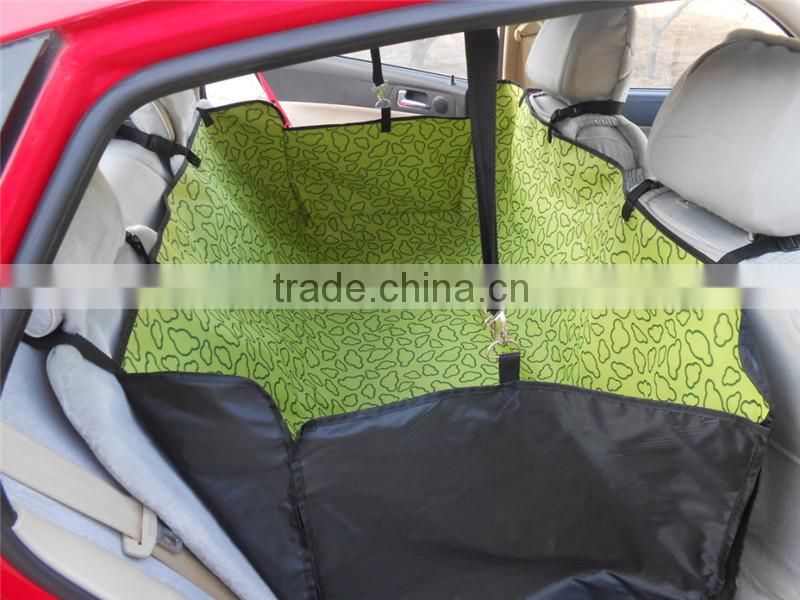 Printed Waterproof PU coating pet Car seat cover / dog car seat protector 600D oxford fabric