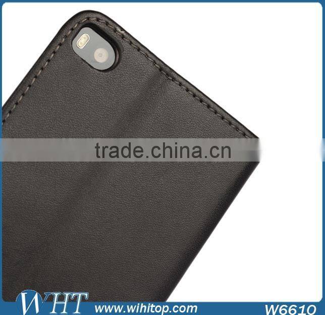 Electronic Products PU Leather Flip Cover with Card Slot Holster for Huawei P8 Case