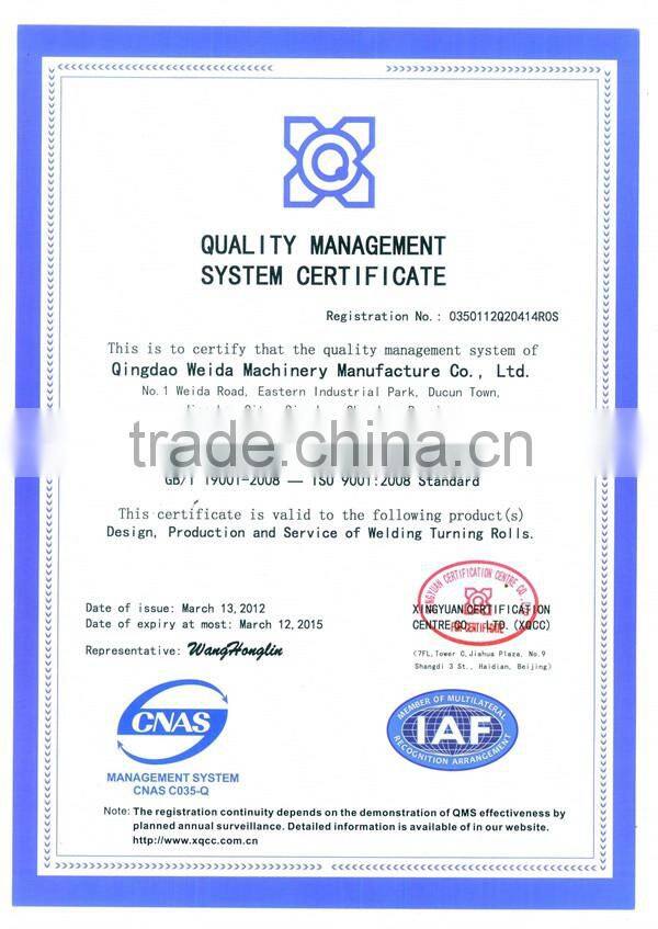 Hydraulic roller frame series Fit-up welding Rotator(self-aligned)