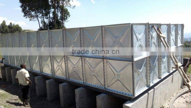 Hot sale pressed galvanized steel water tank/Q235 carton steel water tank