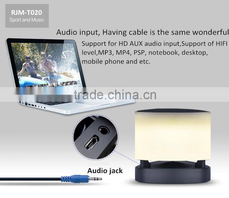 Mini Bluetooth Speaker Smart LED Bed Light Lamp Wireless Music Player