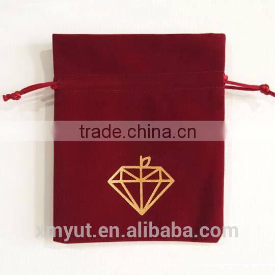 custom printed velvet jewelry pouch/velvet bag