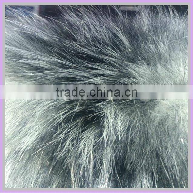 100% Acrylic High pile 90 mm faux fur fabric flame retardent rabbit fur fabric forlady fashion garment