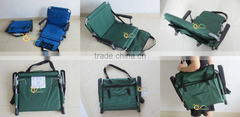 Folding stadium floor chair